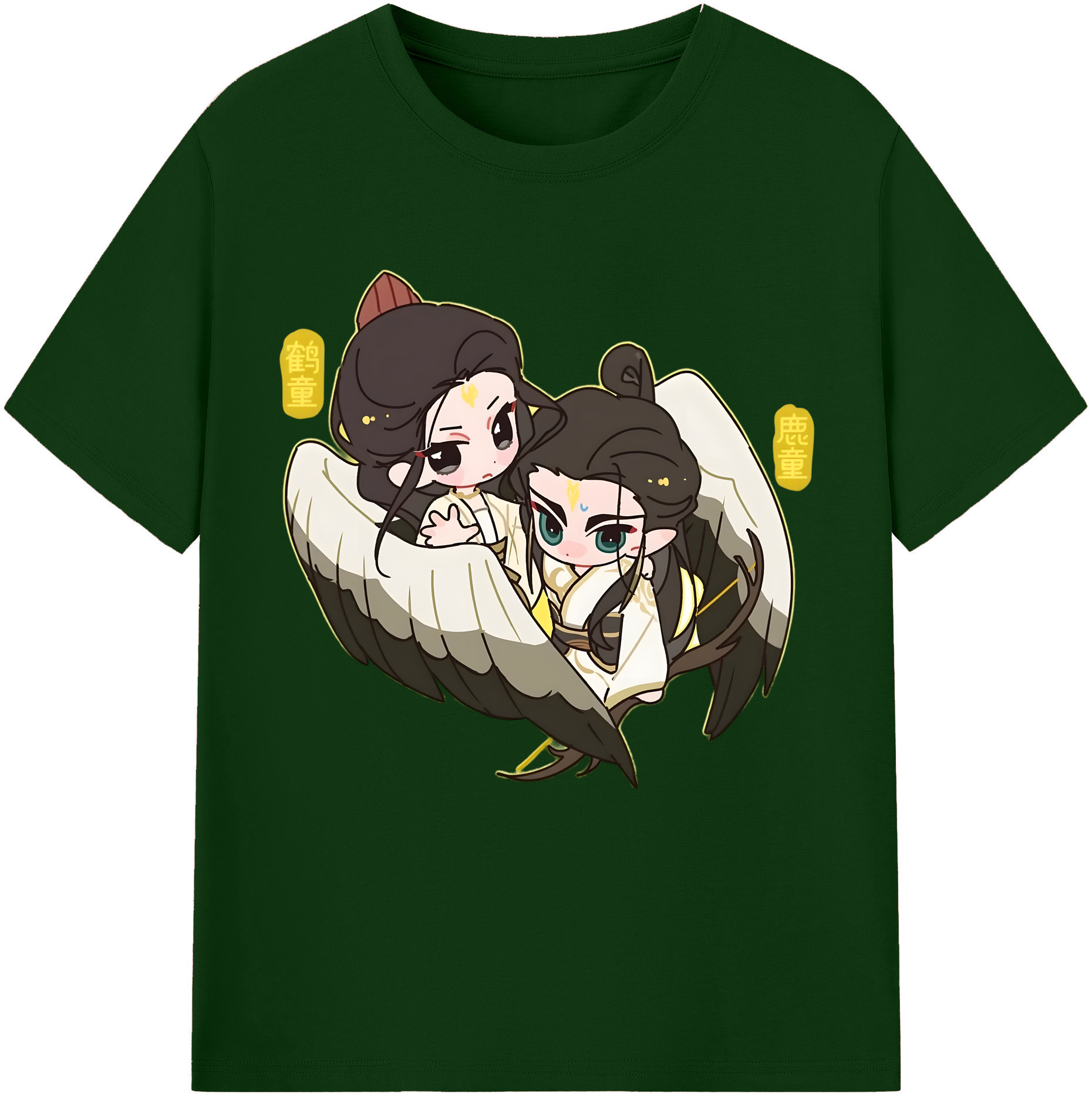 （画像用） Ne Zha 2 ナタ 魔童の大暴れ 綿100％半袖Tシャツ（フロントプリント）